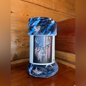 Deer with U.S. Flag Blanket